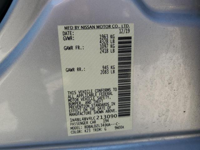 2020 Nissan Altima S VIN: 1N4BL4BV4LC213090 Lot: 55367304