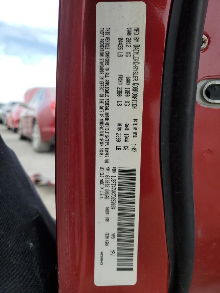 1J8FT47WX7D250084 2007 Jeep Compass