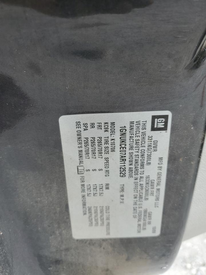 1GNUKCE07AR112529 2010 Chevrolet Tahoe K1500 Ltz