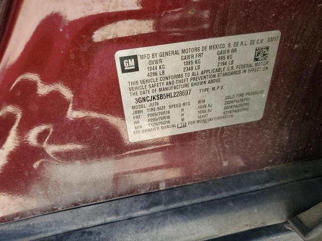 2017 Chevrolet Trax Ls VIN: 3GNCJKSB5HL228697 Lot: 56959724