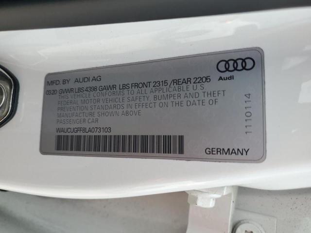 2020 Audi A3 Premium Plus VIN: WAUCUGFF8LA073103 Lot: 55282524