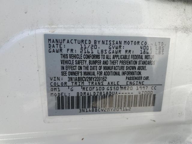 2021 Nissan Sentra Sv VIN: 3N1AB8CV2MY209162 Lot: 54225124
