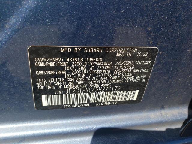 2023 Subaru Crosstrek Limited VIN: JF2GTHNC4PH273172 Lot: 54372544