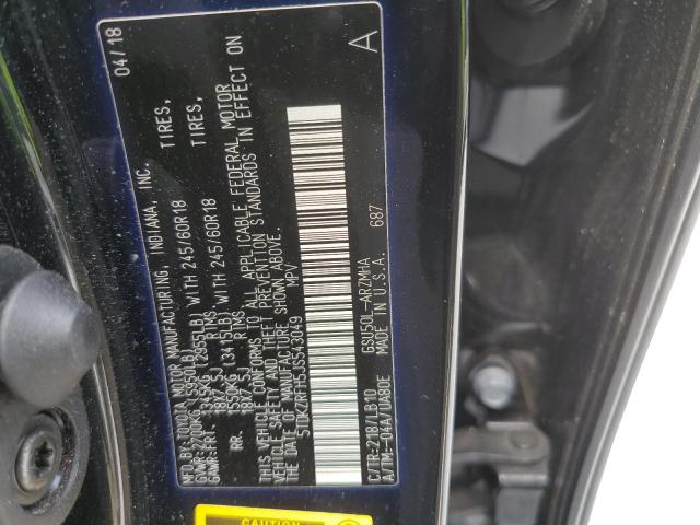 2018 Toyota Highlander Se VIN: 5TDKZRFH5JS543049 Lot: 54919514