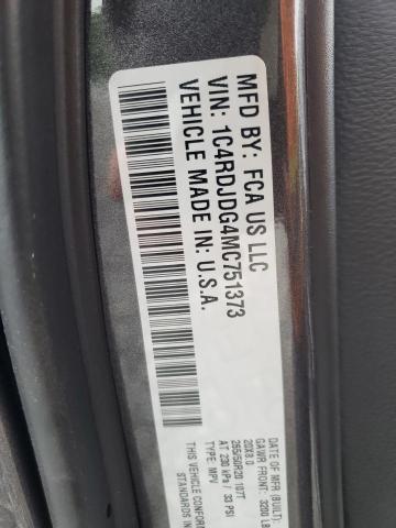 2021 Dodge Durango Gt VIN: 1C4RDJDG4MC751373 Lot: 53456104