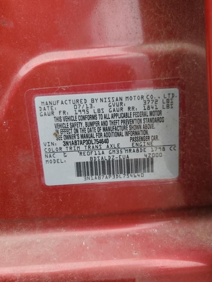 3N1AB7AP3DL754640 2013 Nissan Sentra S