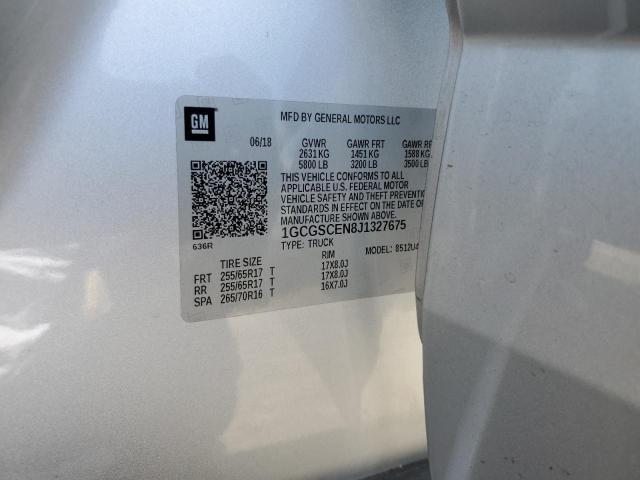 2018 Chevrolet Colorado Lt VIN: 1GCGSCEN8J1327675 Lot: 55648184