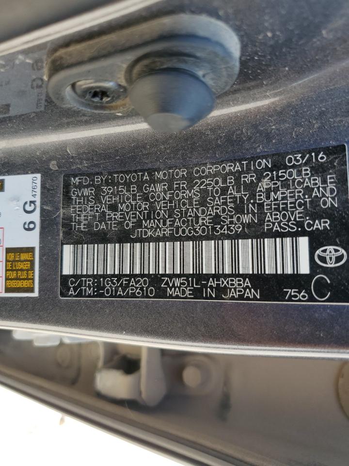 JTDKARFU0G3013439 2016 Toyota Prius