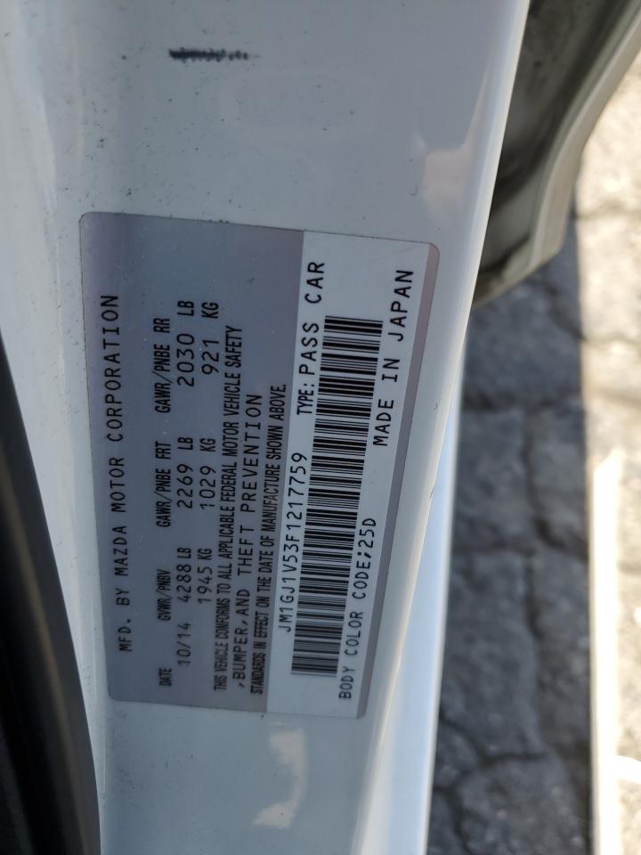 JM1GJ1V53F1217759 2015 Mazda 6 Touring