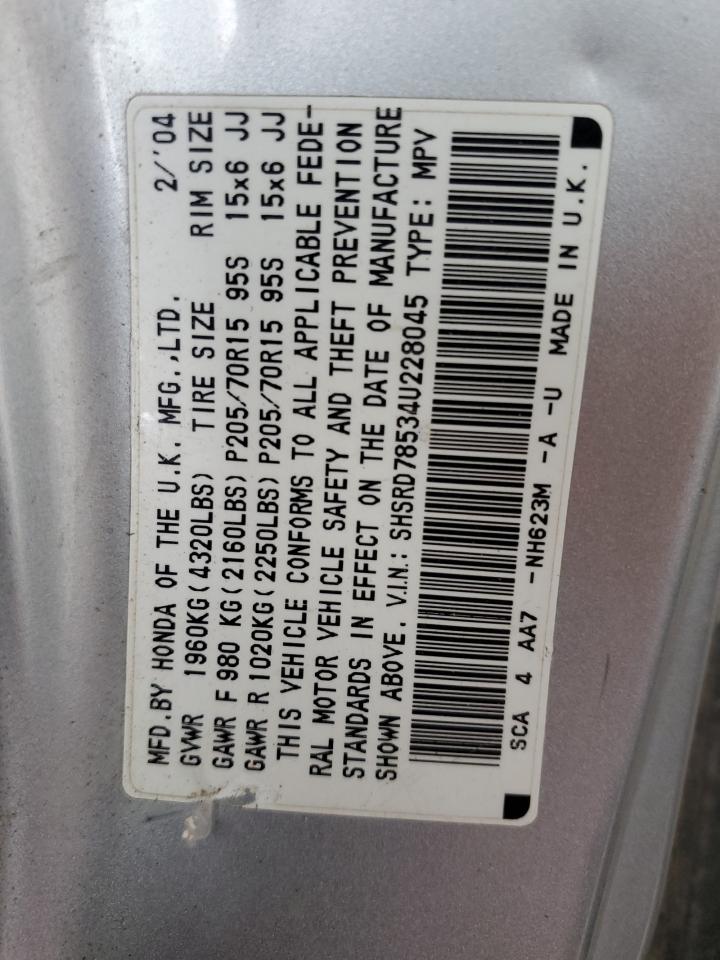SHSRD78534U228045 2004 Honda Cr-V Lx