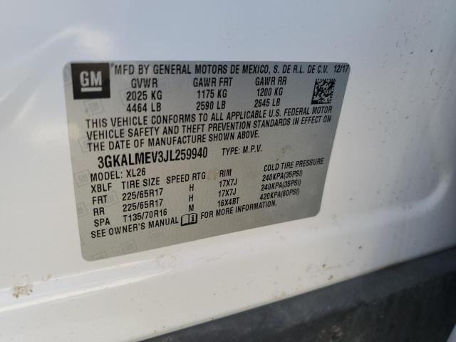 2018 GMC TERRAIN SL - 3GKALMEV3JL259940