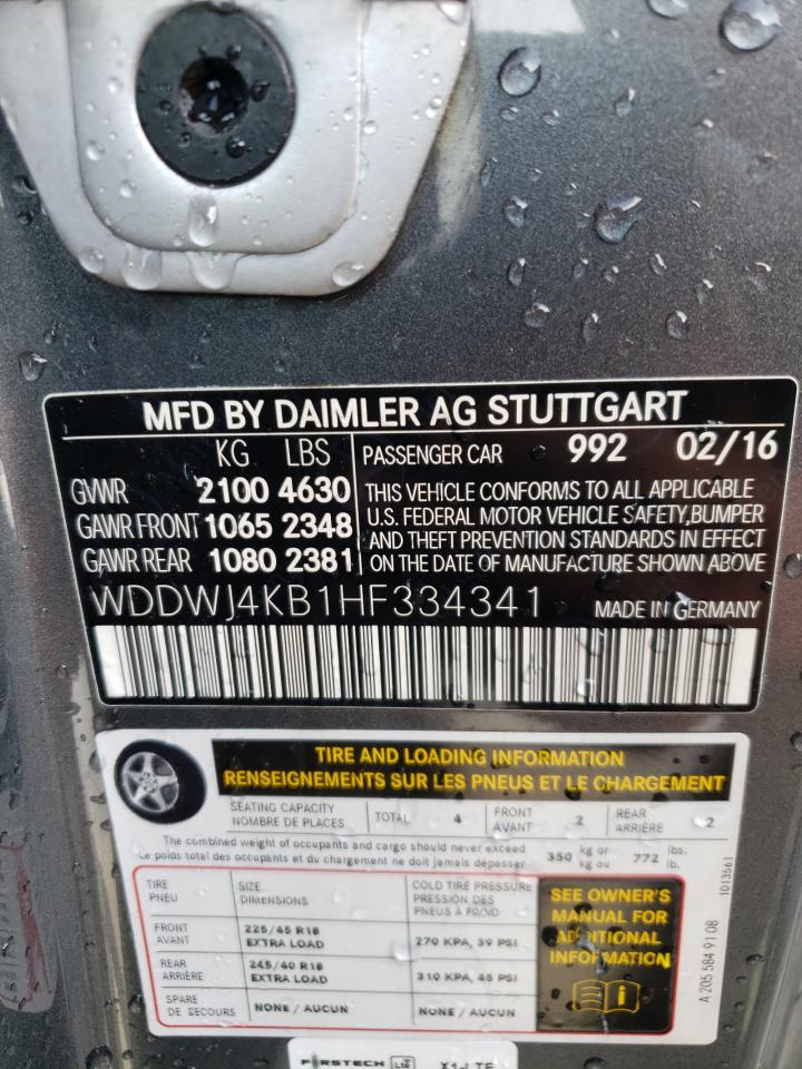 WDDWJ4KB1HF334341 2017 Mercedes-Benz C 300 4Matic