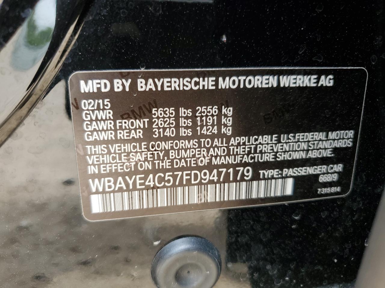 WBAYE4C57FD947179 2015 BMW 740 Li