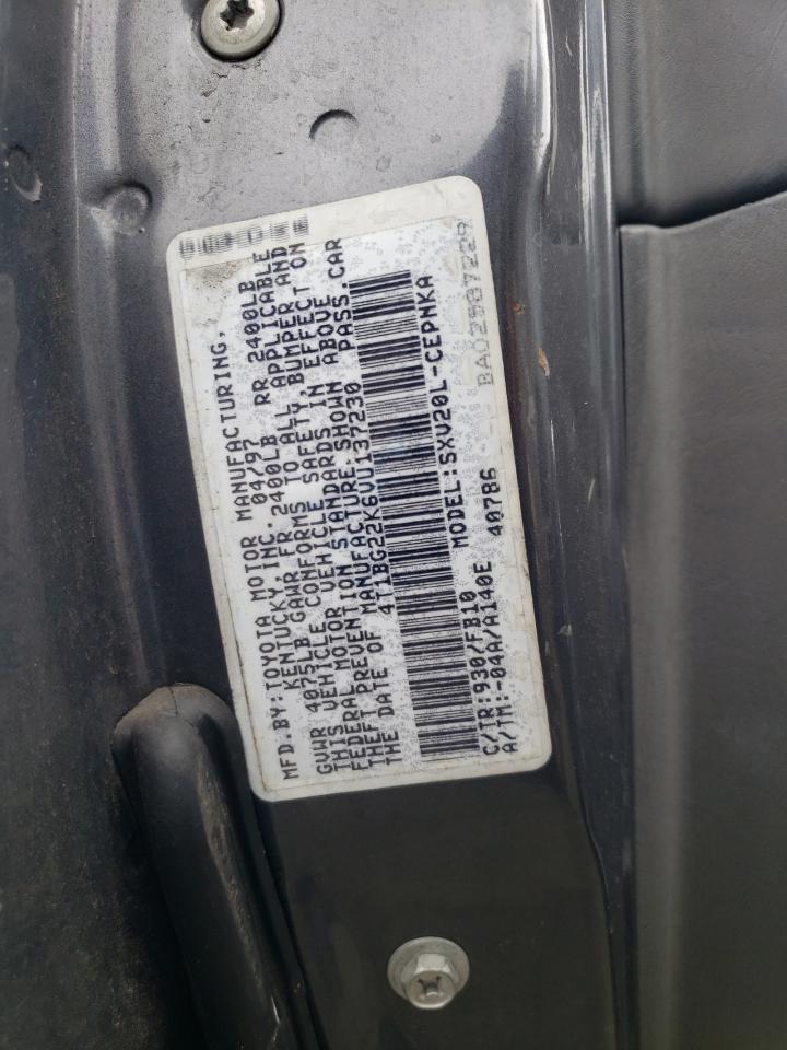 4T1BG22K6VU137230 1997 Toyota Camry Ce