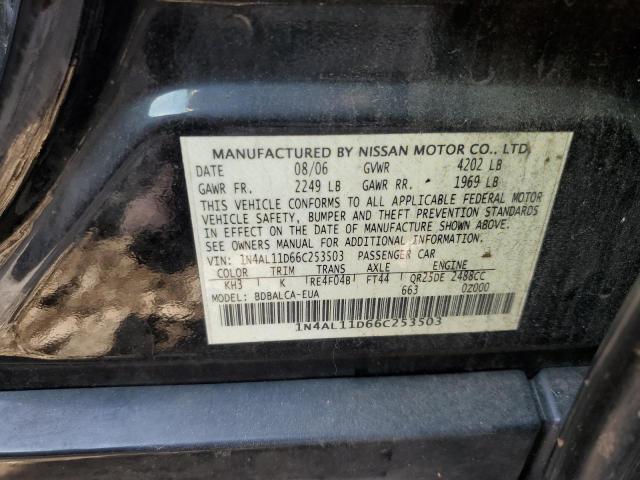 2006 Nissan Altima S VIN: 1N4AL11D66C253503 Lot: 56313514