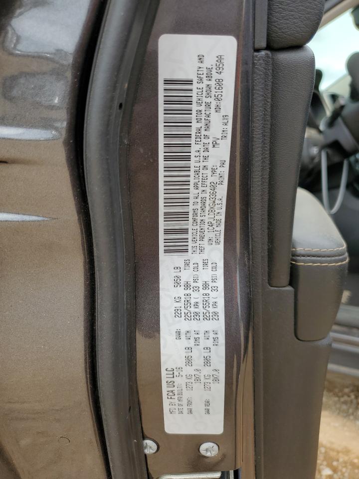 1C4PJLDBXGW336402 2016 Jeep Cherokee Limited