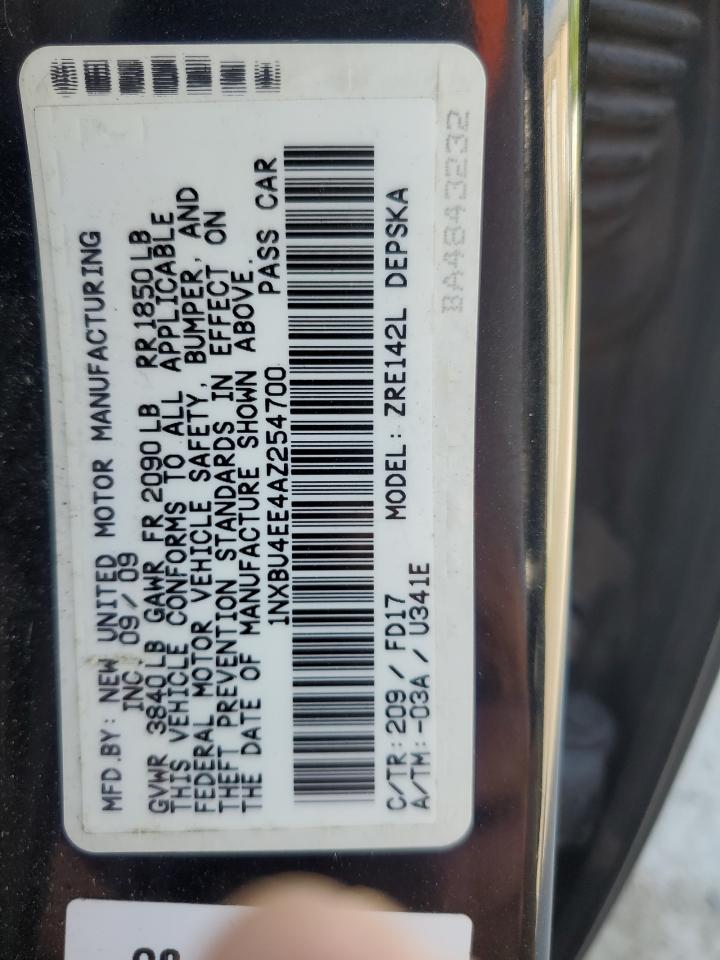 1NXBU4EE4AZ254700 2010 Toyota Corolla Base