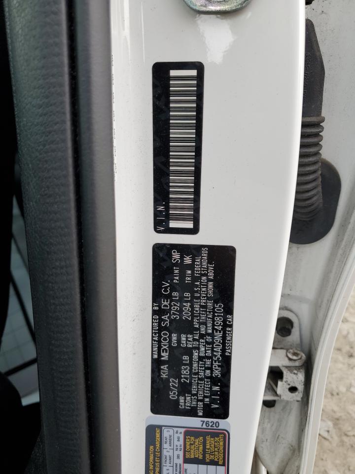 3KPF54AD9NE498105 2022 Kia Forte Gt Line