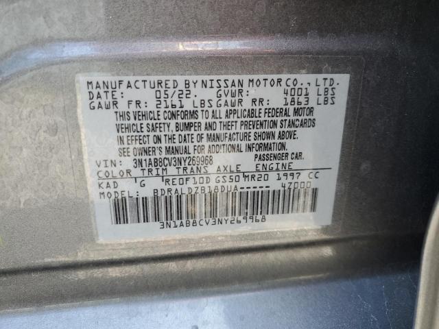 2022 Nissan Sentra Sv VIN: 3N1AB8CV3NY269968 Lot: 55323784