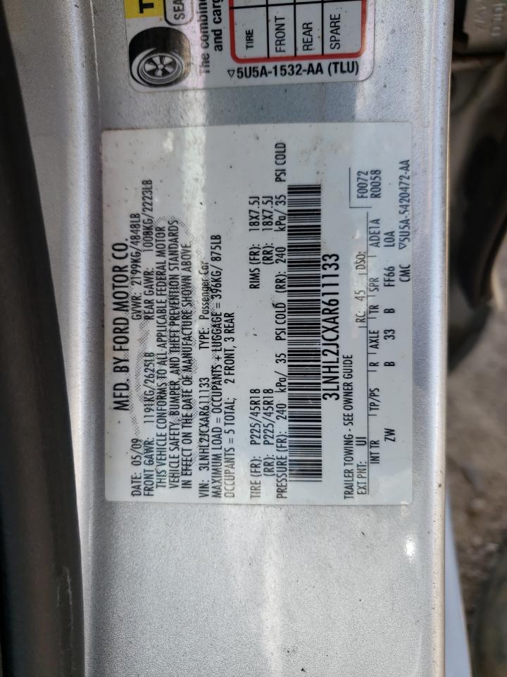 3LNHL2JCXAR611133 2010 Lincoln Mkz