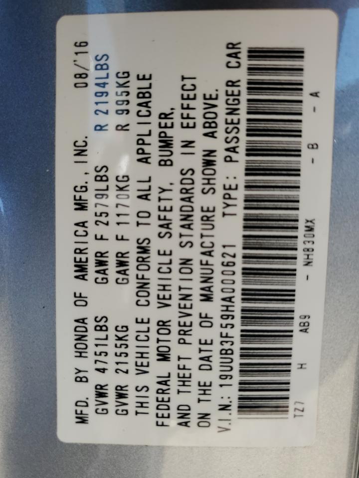 19UUB3F59HA000621 2017 Acura Tlx Tech