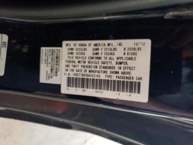 2013 Honda Accord Exl VIN: 1HGCT1B83DA002145 Lot: 54308074