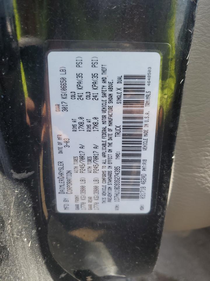 1D7HU18D93S274395 2003 Dodge Ram 1500 St