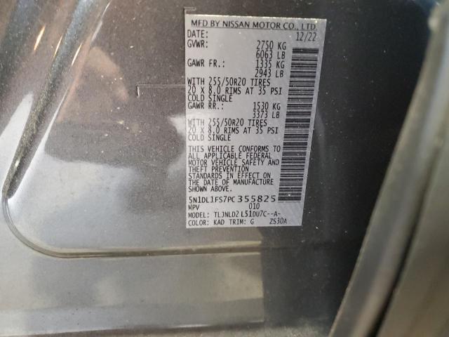 2023 Infiniti Qx60 Luxe VIN: 5N1DL1FS7PC355825 Lot: 55298424