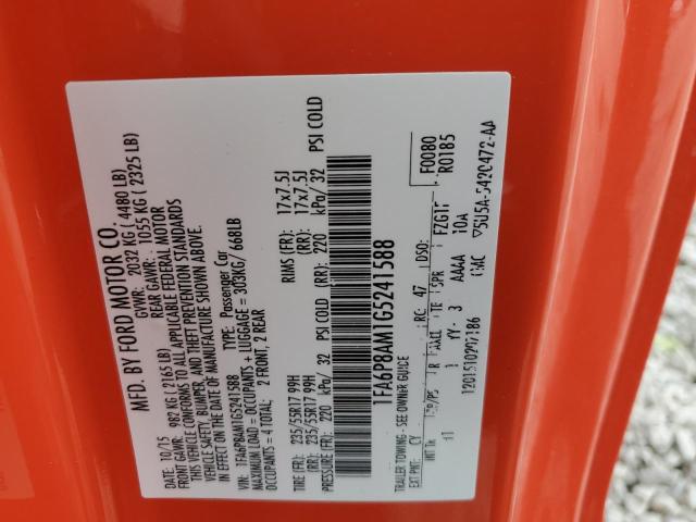 2016 Ford Mustang VIN: 1FA6P8AM1G5241588 Lot: 56281894