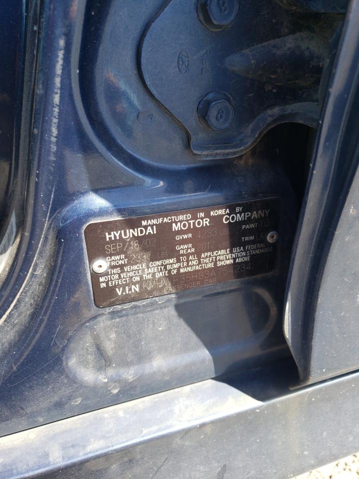 KMHWF35H83A754234 2003 Hyundai Sonata Gls