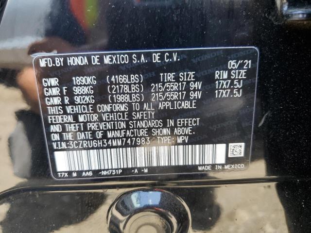 2021 Honda Hr-V Lx VIN: 3CZRU6H34MM747983 Lot: 55867924