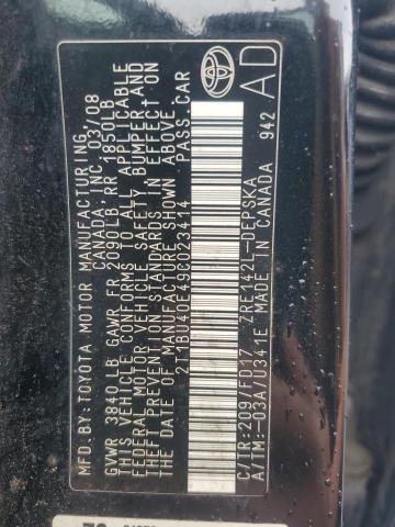 2009 Toyota Corolla Base VIN: 2T1BU40E49C023414 Lot: 55745174