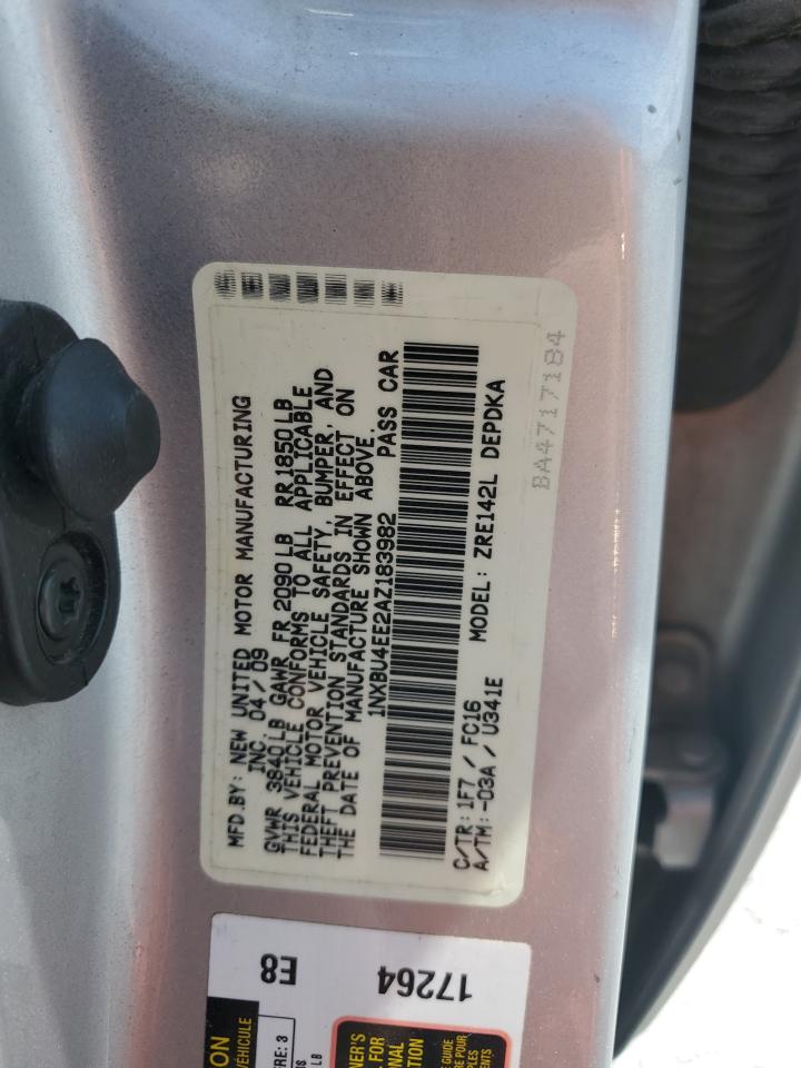 1NXBU4EE2AZ183982 2010 Toyota Corolla Base