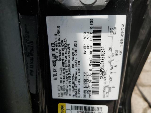 2019 FORD FUSION SE - 3FA6P0LU8KR210844