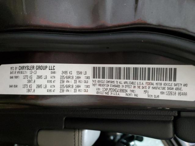 2014 Jeep Cherokee Limited VIN: 1C4PJMDSXEW189694 Lot: 53824684