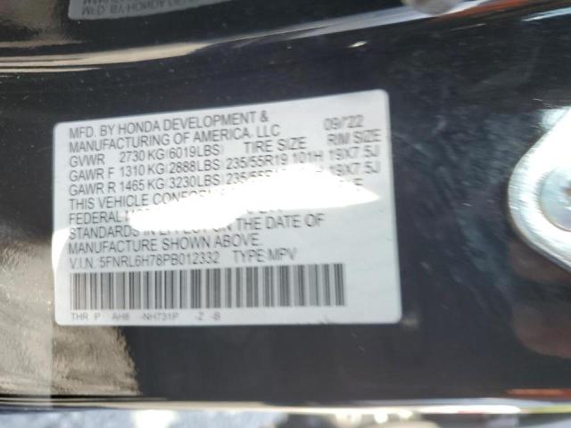 2023 HONDA ODYSSEY SP 5FNRL6H78PB012332