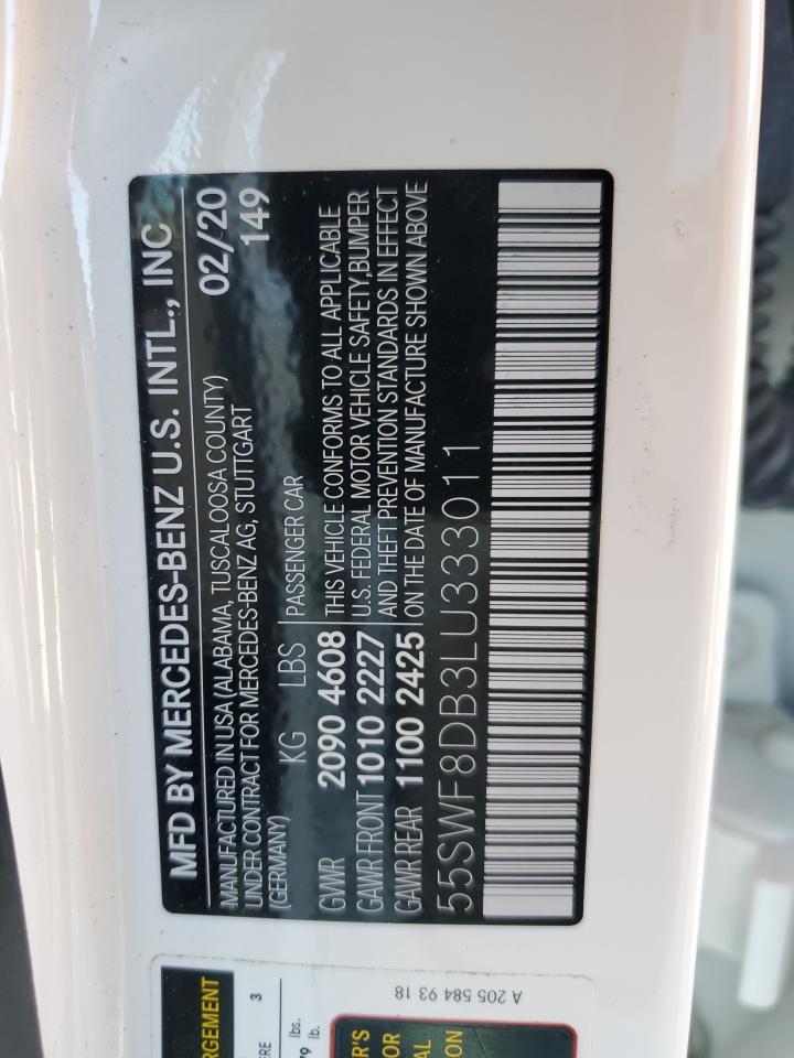 55SWF8DB3LU333011 2020 Mercedes-Benz C 300