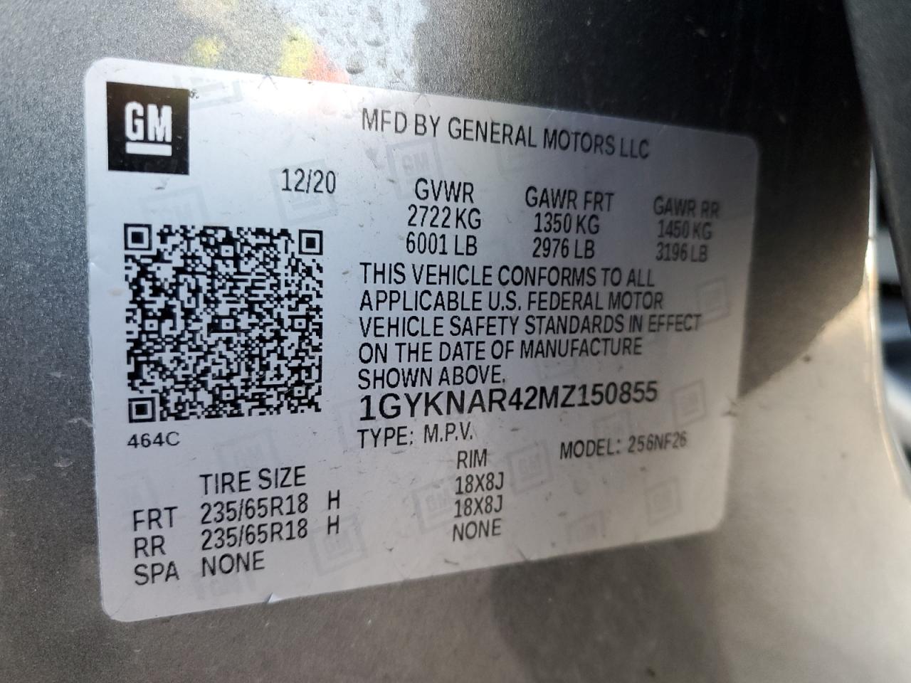 1GYKNAR42MZ150855 2021 Cadillac Xt5 Luxury