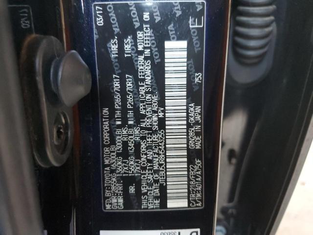 2017 Toyota 4Runner Sr5/Sr5 Premium VIN: JTEBU5JR8H5443255 Lot: 56051804