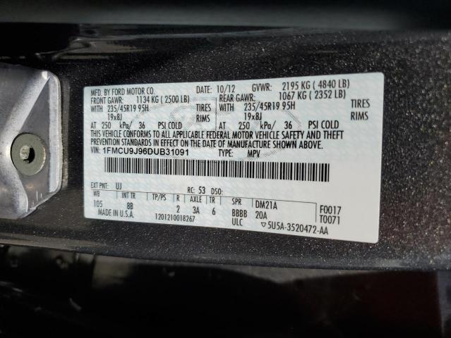 2013 Ford Escape Titanium VIN: 1FMCU9J96DUB31091 Lot: 56407624