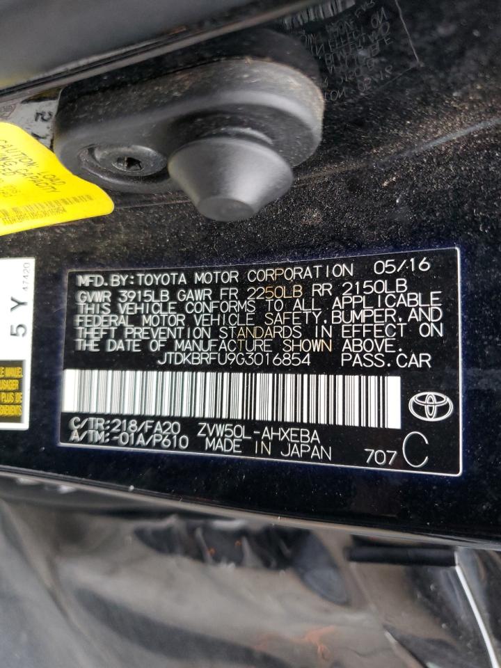 JTDKBRFU9G3016854 2016 Toyota Prius