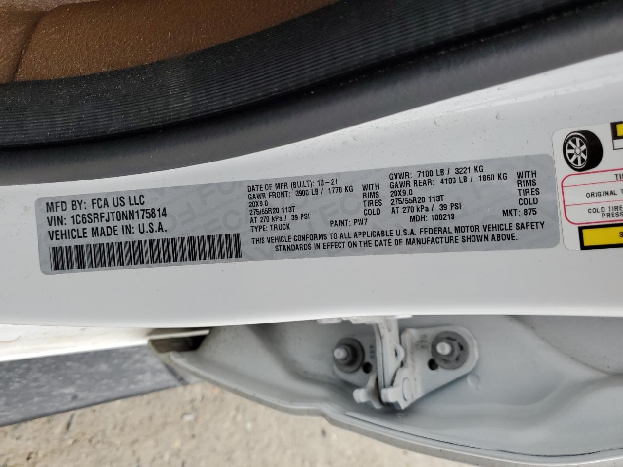 1C6SRFJT0NN175814 2022 Ram 1500 Laramie