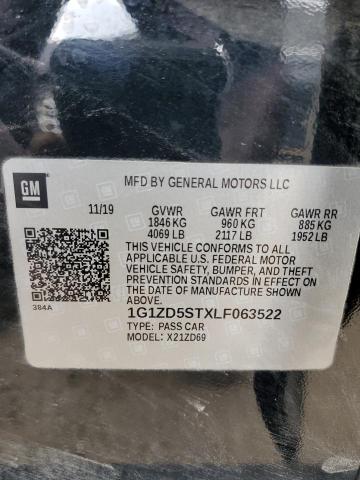 2020 Chevrolet Malibu Lt VIN: 1G1ZD5STXLF063522 Lot: 55178514