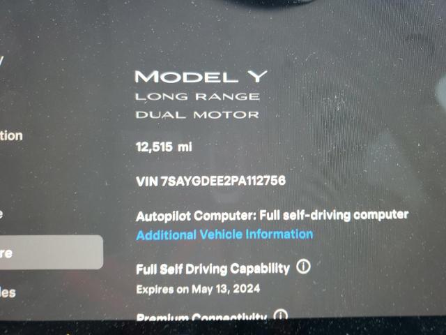 2023 Tesla Model Y VIN: 7SAYGDEE2PA112756 Lot: 53350124