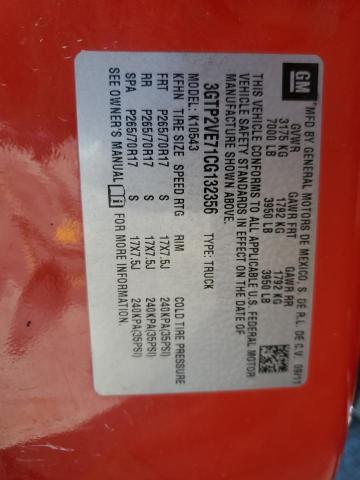 2012 GMC Sierra K1500 Sle VIN: 3GTP2VE71CG132356 Lot: 54169834