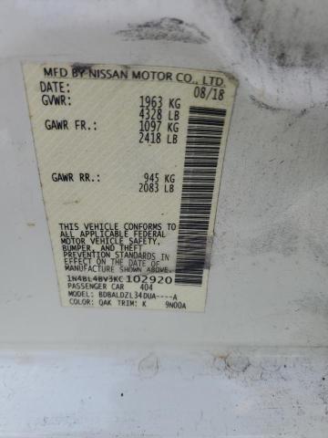 2019 NISSAN ALTIMA S - 1N4BL4BV3KC102920