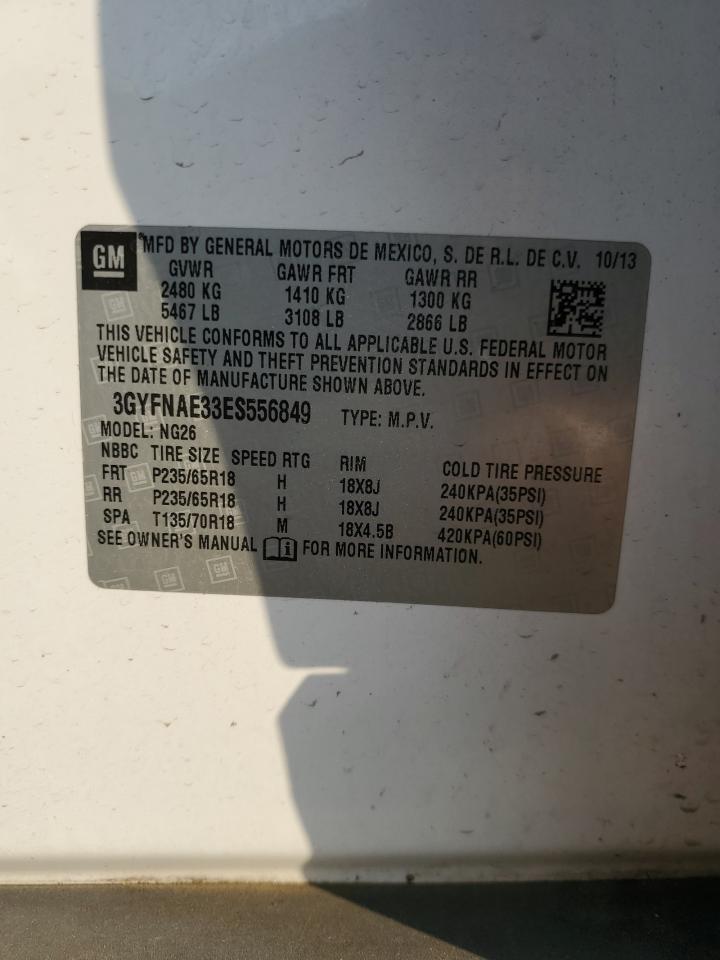 3GYFNAE33ES556849 2014 Cadillac Srx