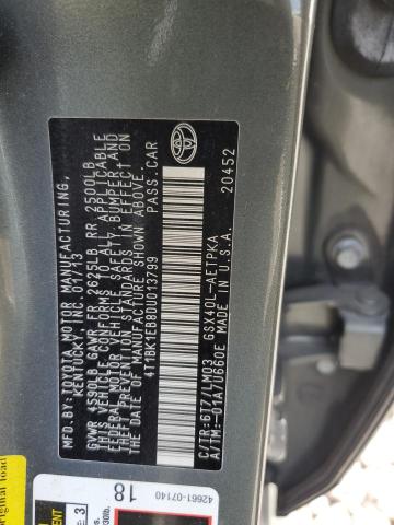 2013 Toyota Avalon Base VIN: 4T1BK1EB8DU013799 Lot: 56372474