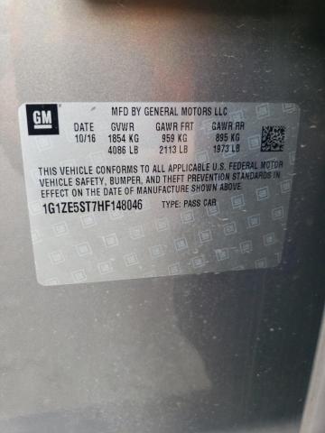 2017 Chevrolet Malibu Lt VIN: 1G1ZE5ST7HF148046 Lot: 54145744