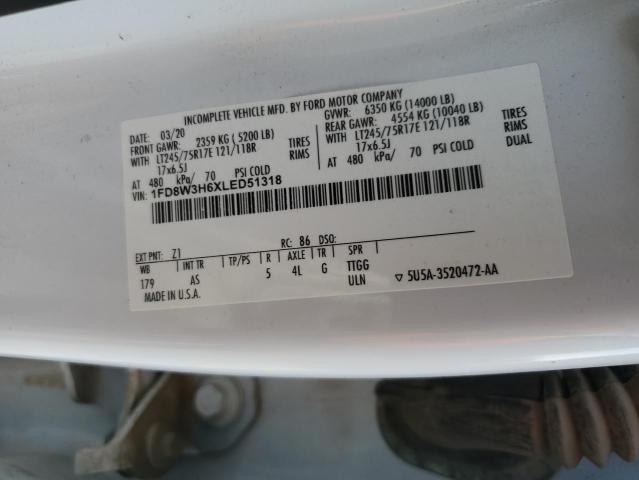 2020 FORD F350 SUPER - 1FD8W3H6XLED51318